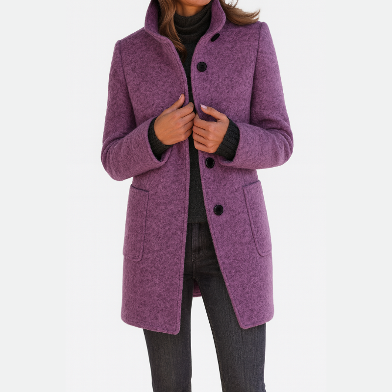 LIANNE | Manteau femme à col montant