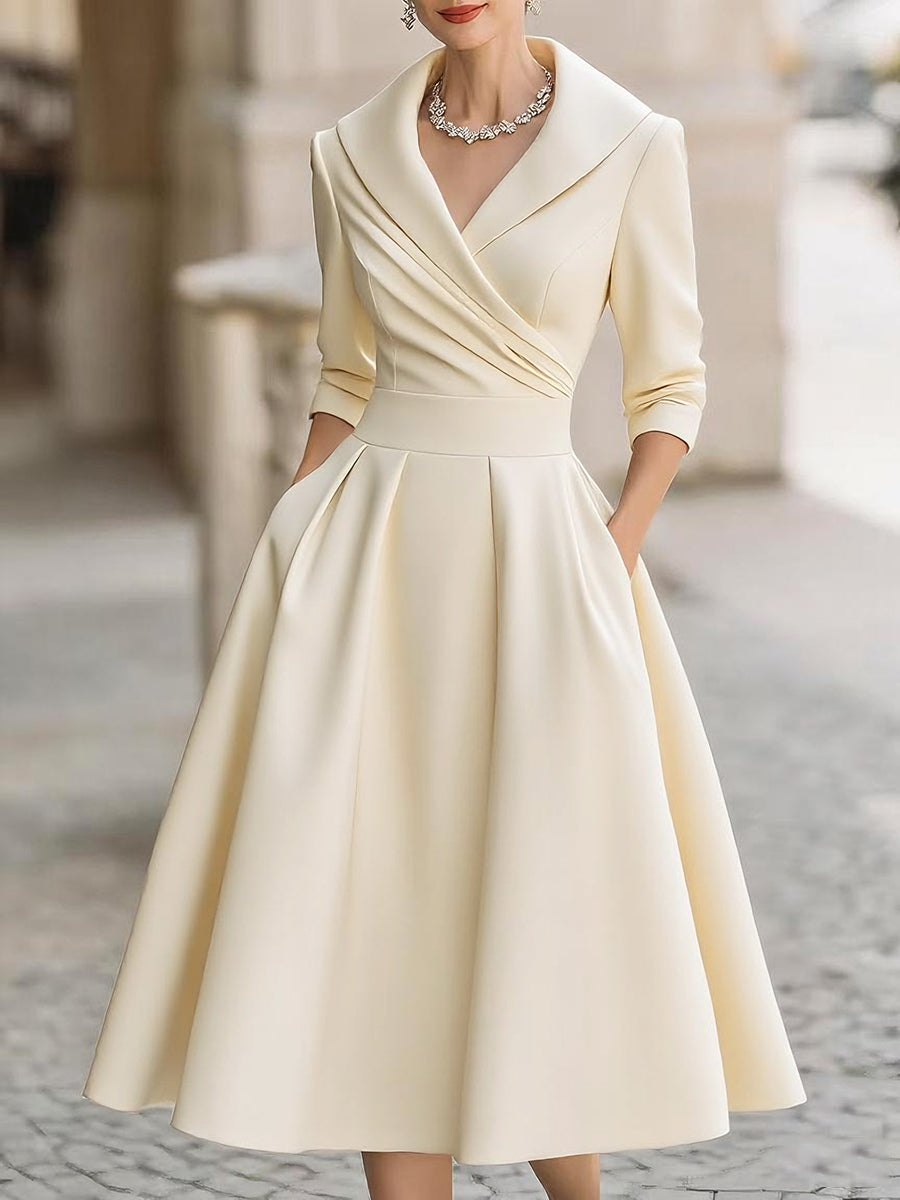 AMÉLIE | Robe midi en satin