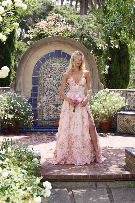 ELLA | Robe couleur pêche