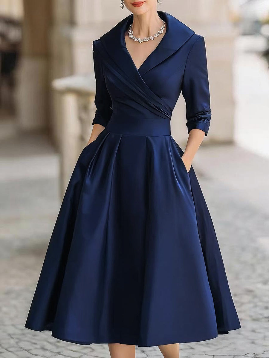 AMÉLIE | Robe midi en satin