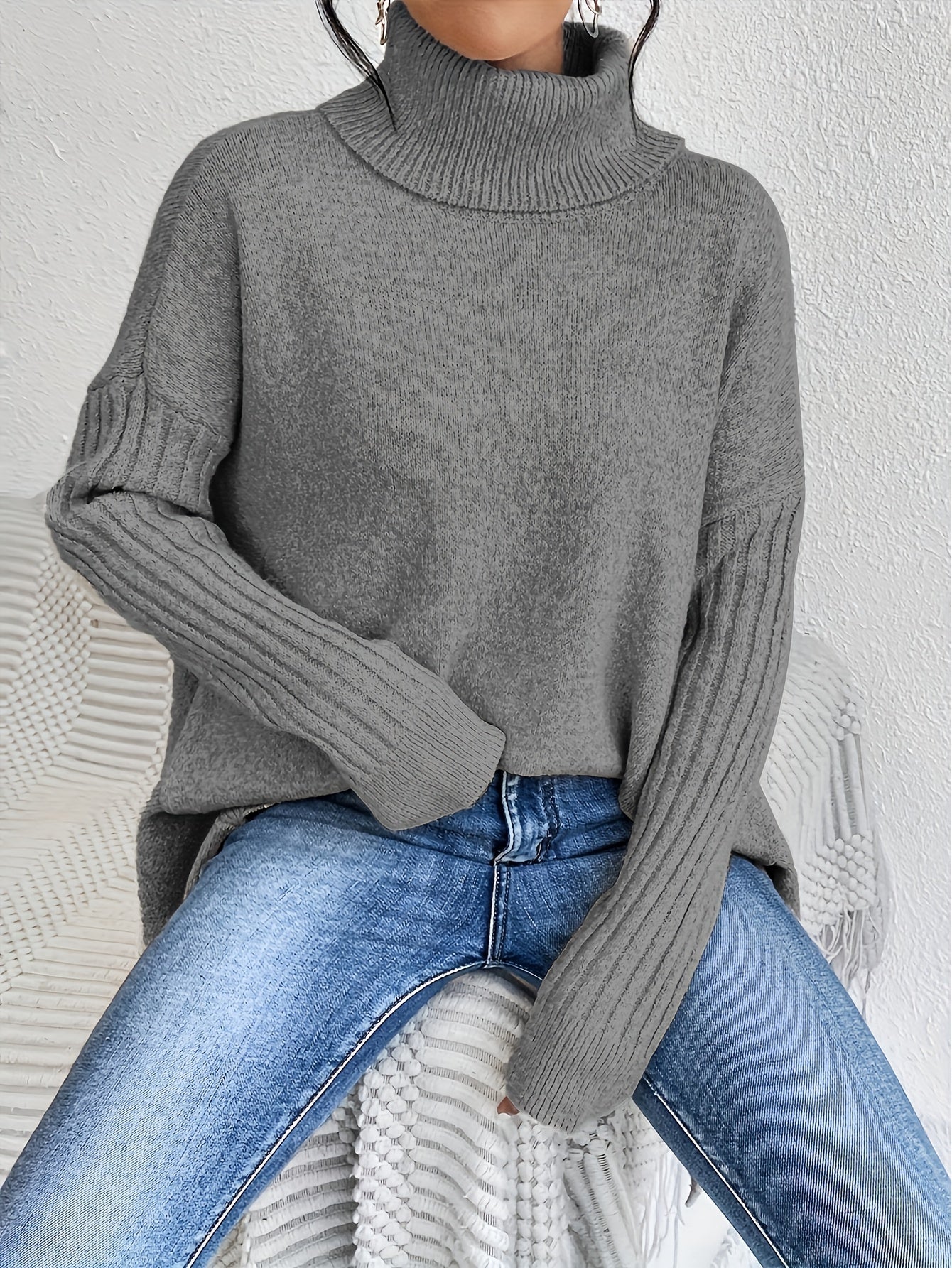 CORALIE | Pull col roule oversize
