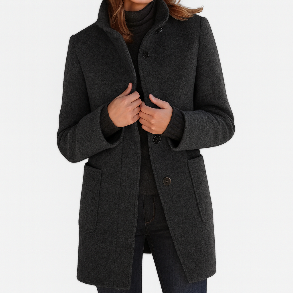 LIANNE | Manteau femme à col montant