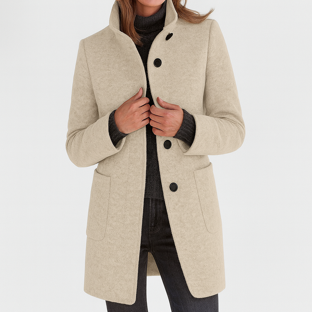LIANNE | Manteau femme à col montant