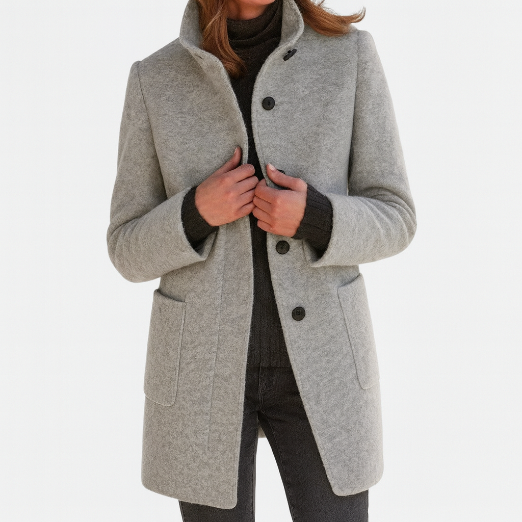 LIANNE | Manteau femme à col montant