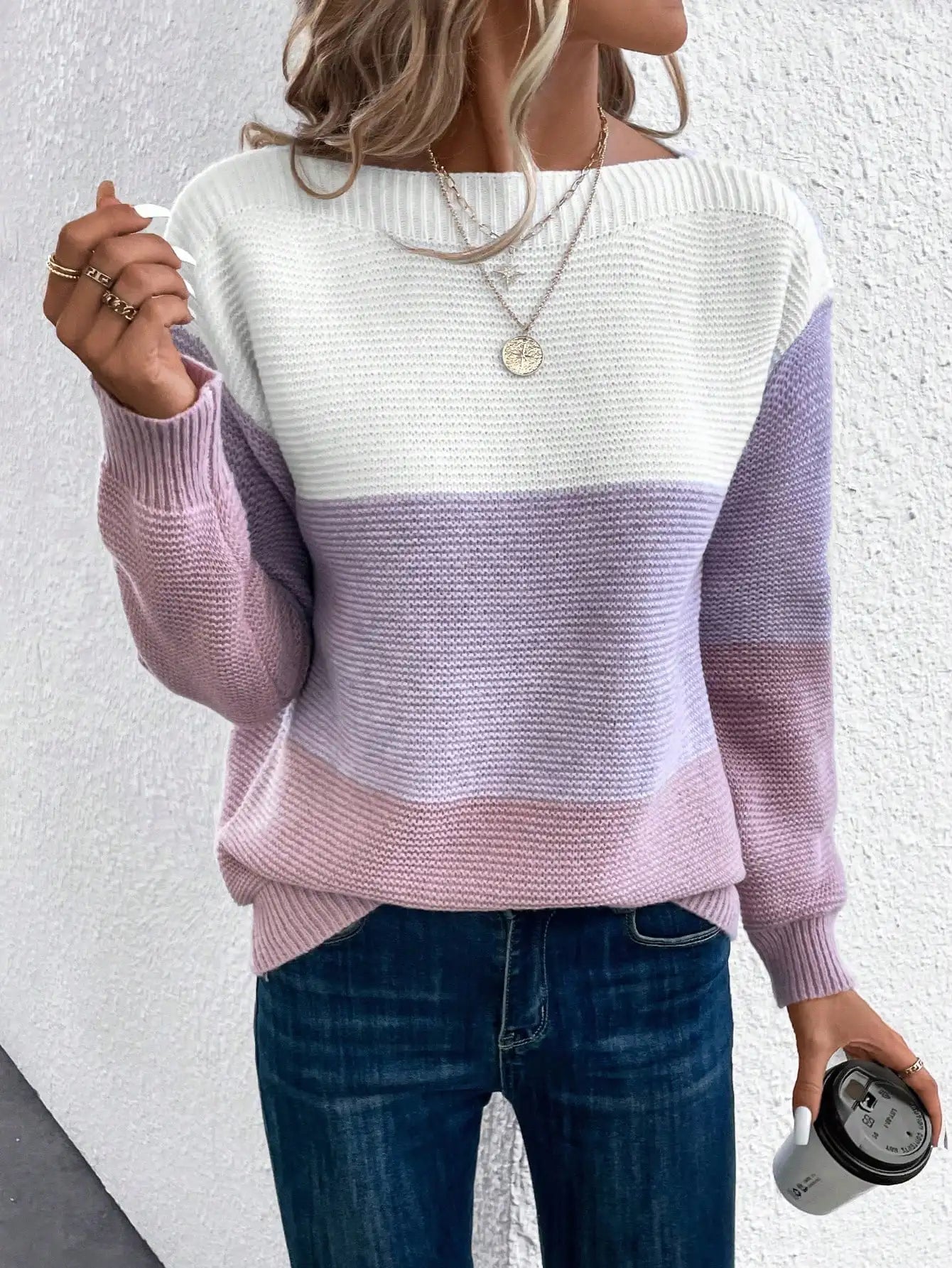 Anaëlle | Pull Coloré à Maille Confort