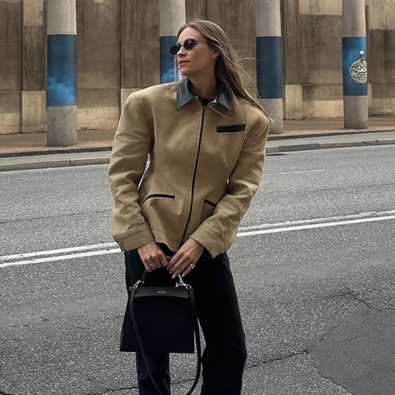 Lamoury Fashion | LeatherJacket Casual High Street Style