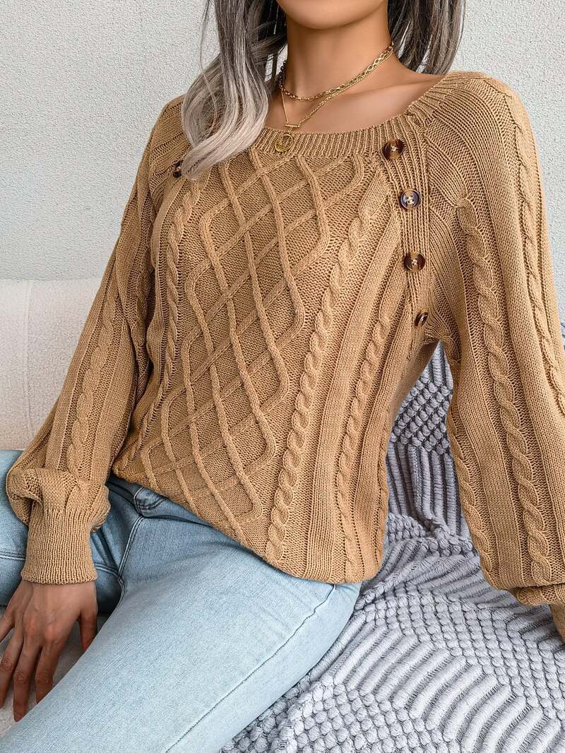 Léonie | Pull Torsadé à Boutons