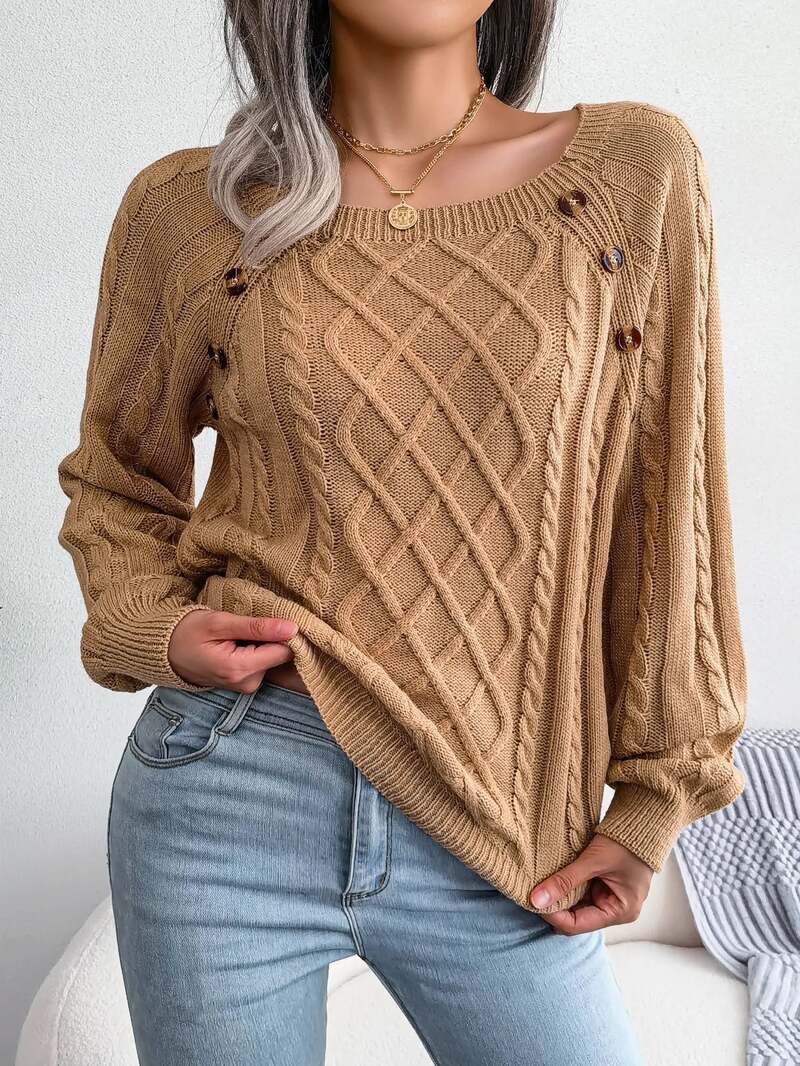 Léonie | Pull Torsadé à Boutons