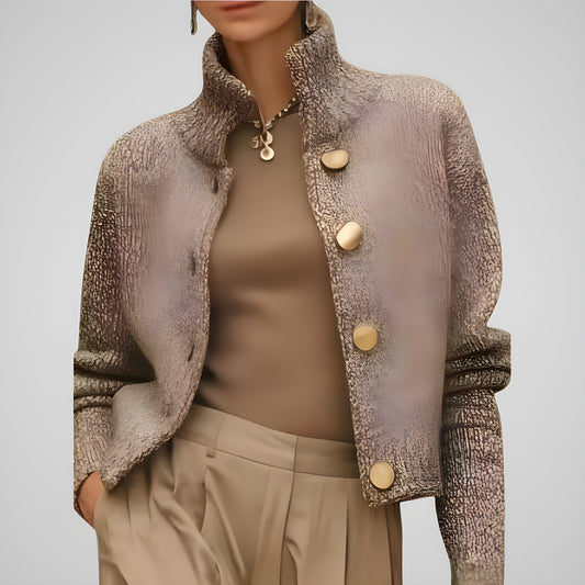 Véronique | Veste Chic à Col Sculpté