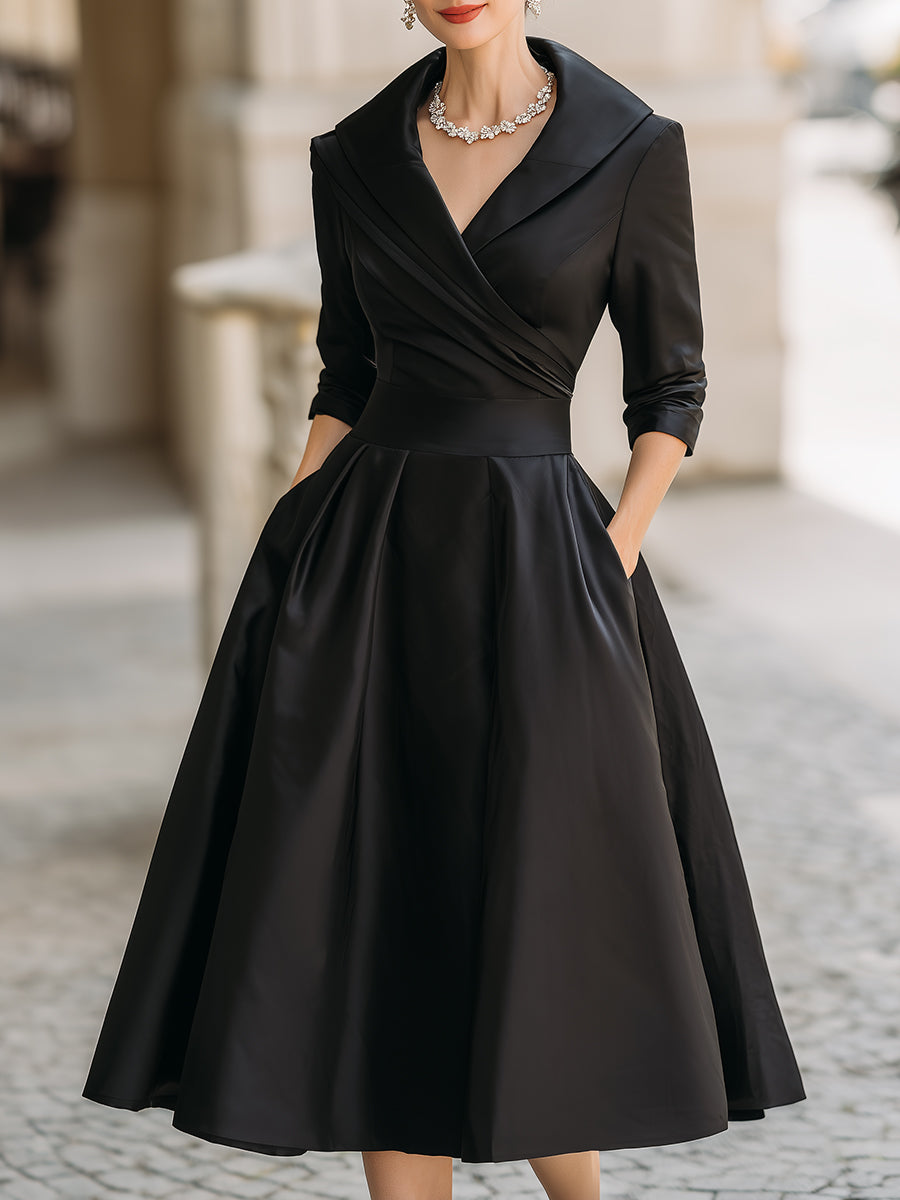 AMÉLIE | Robe midi en satin