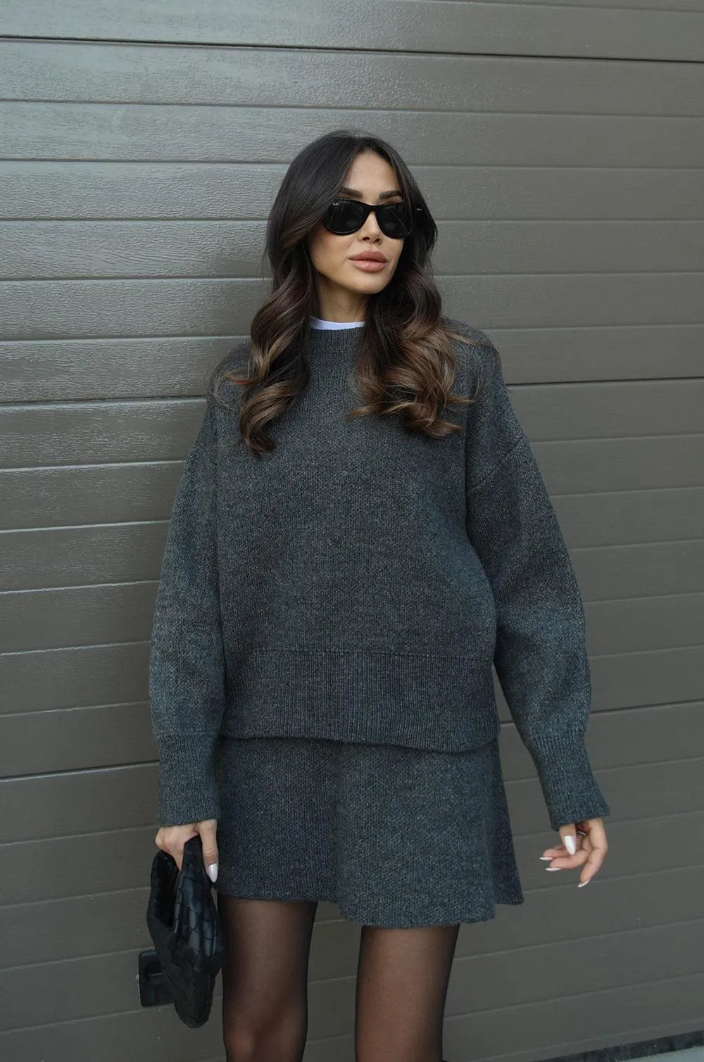 JULIETTE | Ensemble jupe en maille (top + jupe)