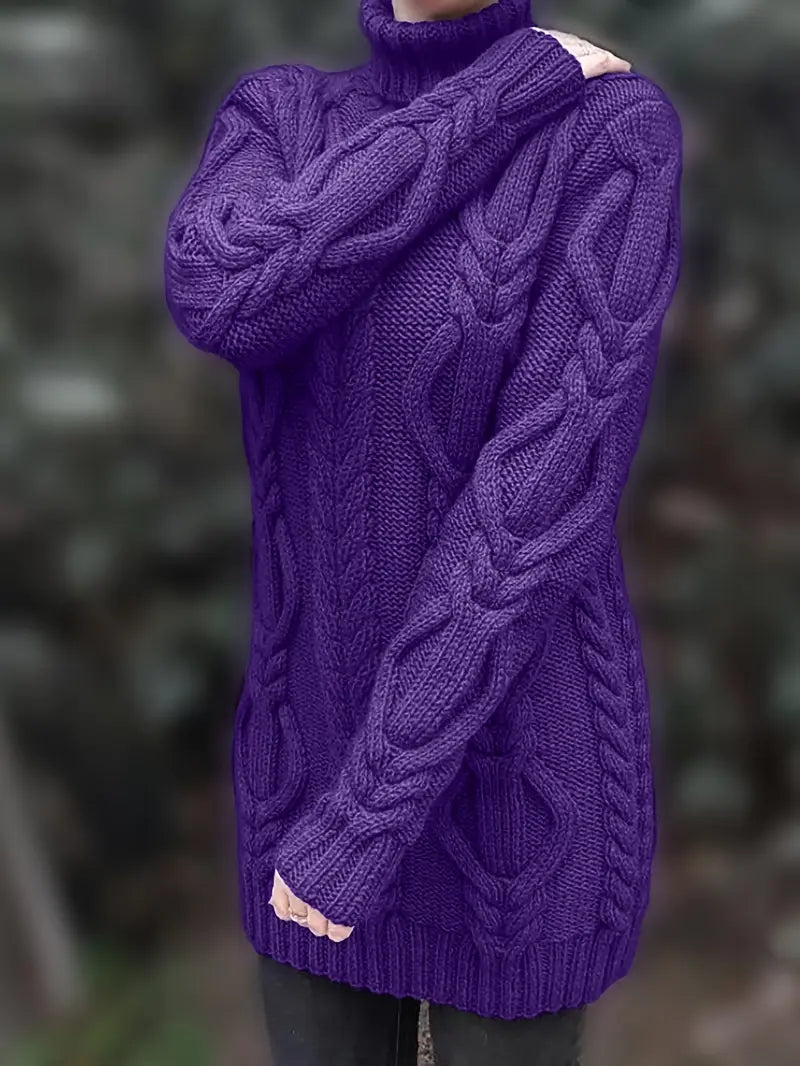 Valéria | Pull Long Torsadé d’Hiver