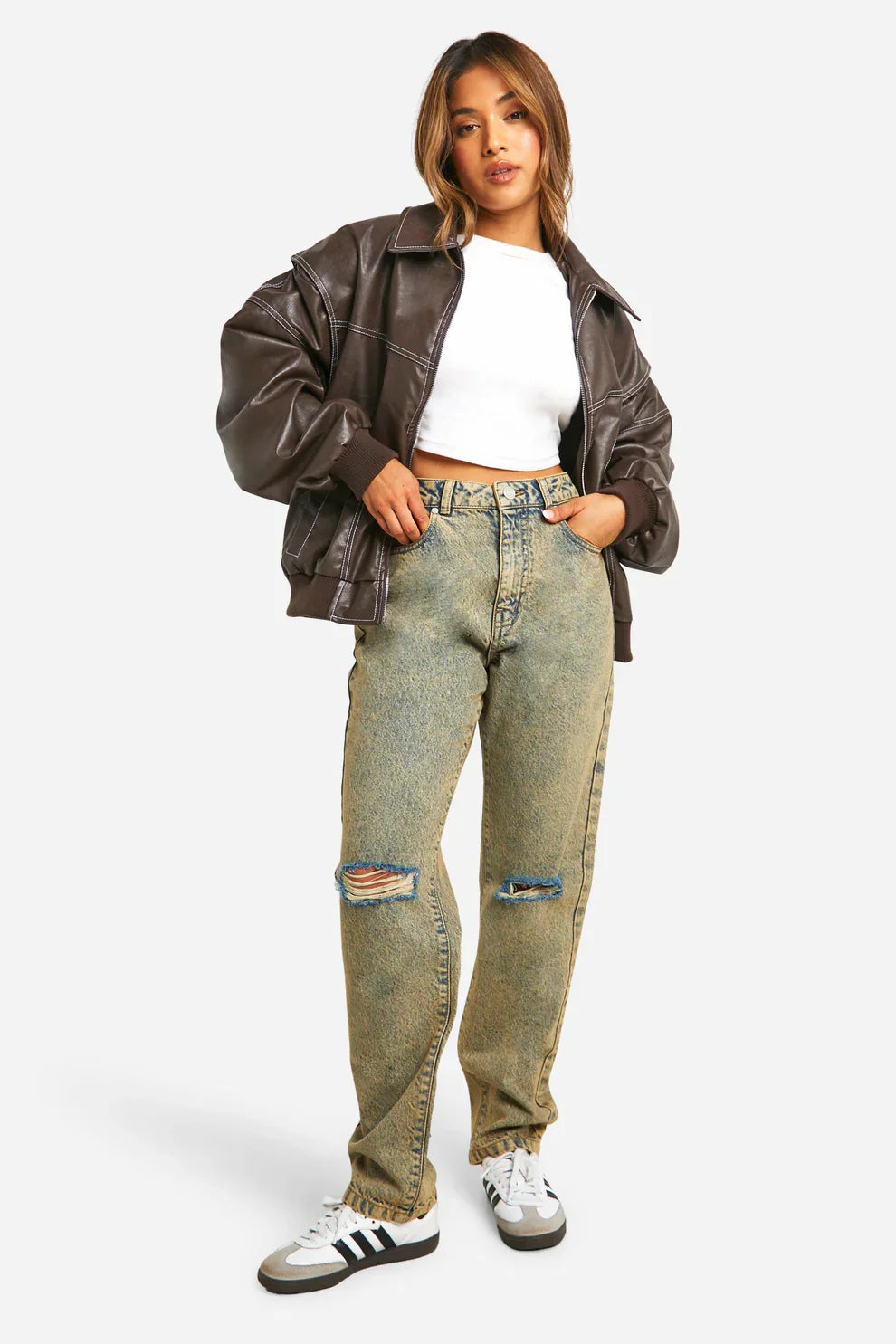 FAYE | Veste en cuir oversize